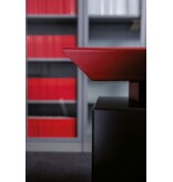 Fantoni Fantoni Multipliceo leren bureau met vast ladeblok