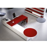 Fantoni Fantoni Multipliceo ovale leren vergadertafel