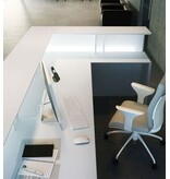 Fantoni Fantoni Quaranta5 compacte receptiebalie met LED verlichting