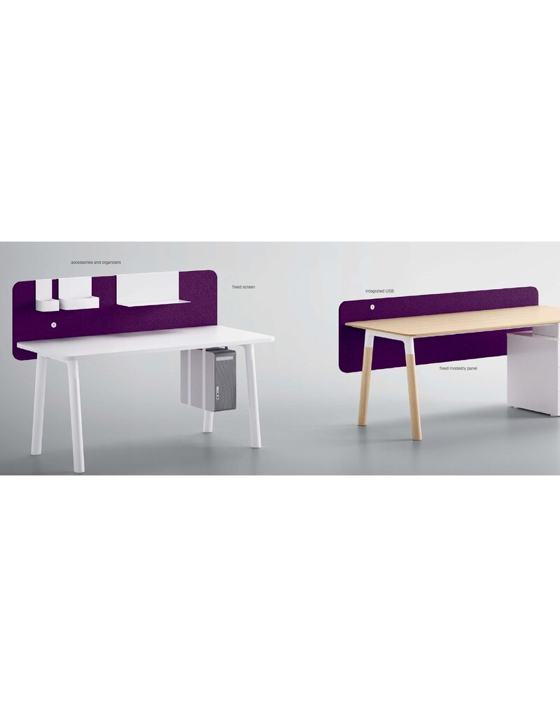 Fantoni Fantoni Woods bureaueiland lang