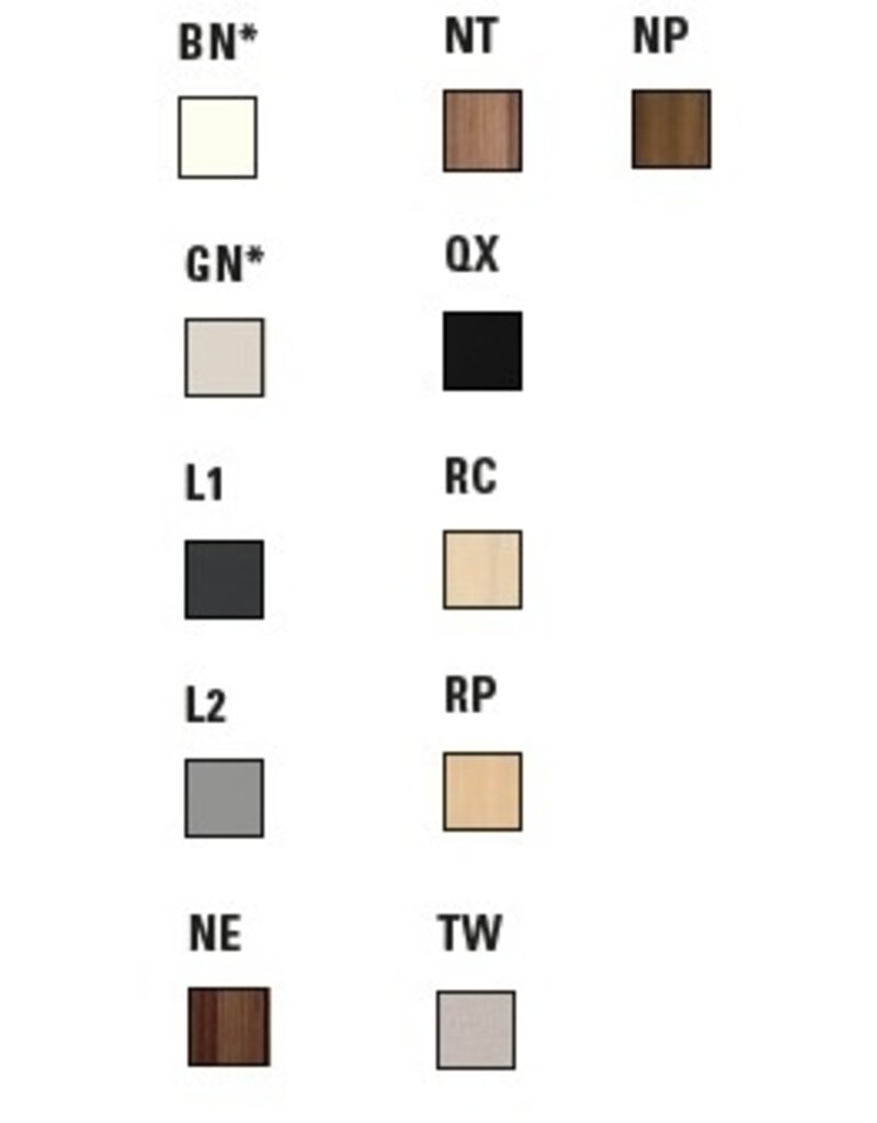 Fantoni Fantoni Woods 105 cm hoge werktafel
