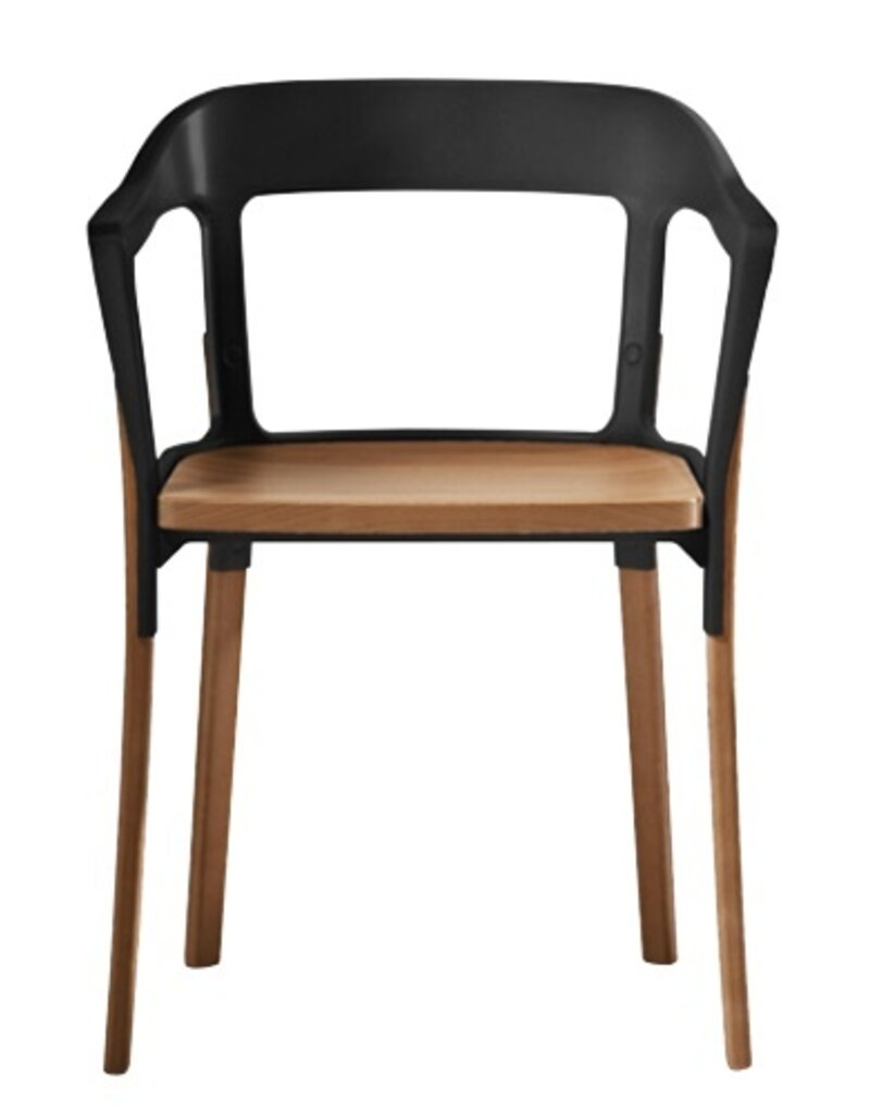 Magis Magis Steelwood stoel met houten poten