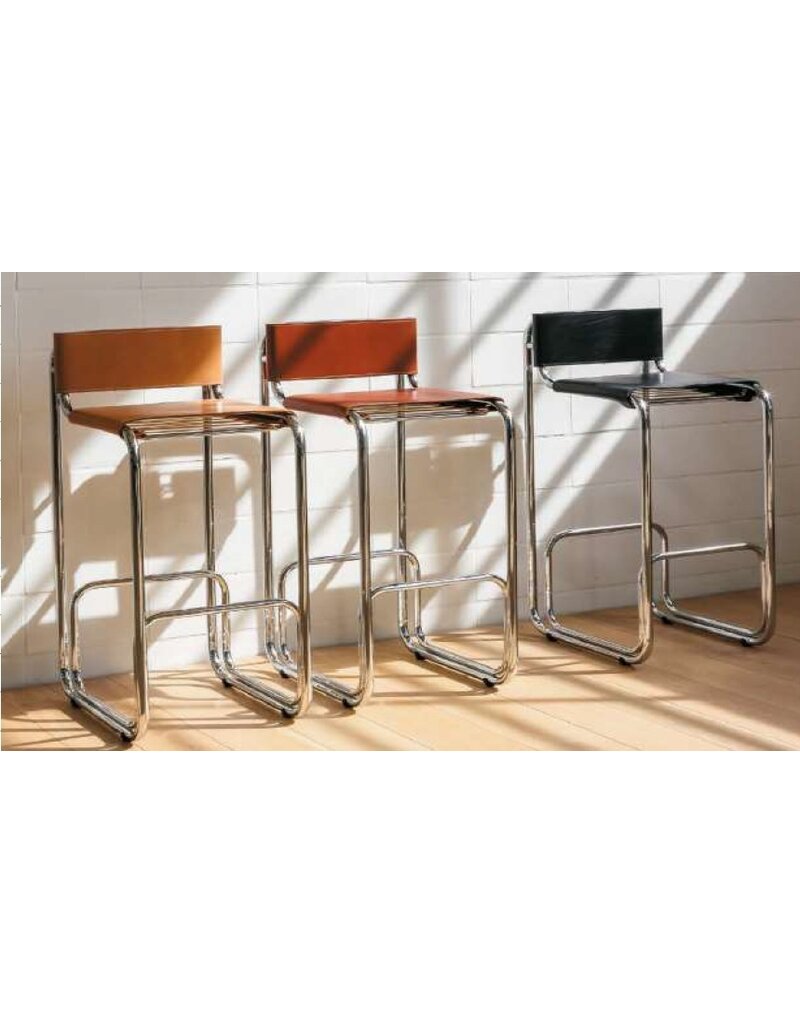 Be. Classics Be Classic Stool  kruk CG70-H76 Chrome Leather
