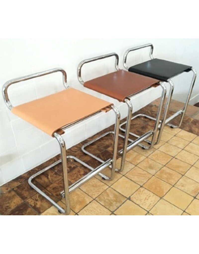 Be. Classics Be Classic Stool  kruk CG70-H67 Chrome Leather