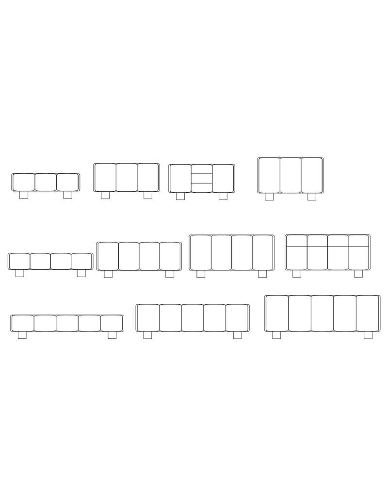 Artisan Artisan Bloop massief houten dressoir