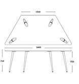 Ondarreta Ondarreta Do houten trapezium tafel