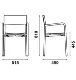 Adico Adico Realizador terrasstoel stapelbaar, houten zitting