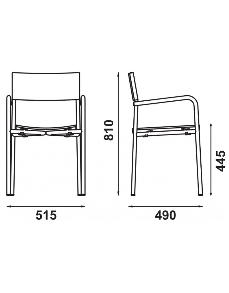 Adico Adico Realizador terrasstoel stapelbaar, houten zitting