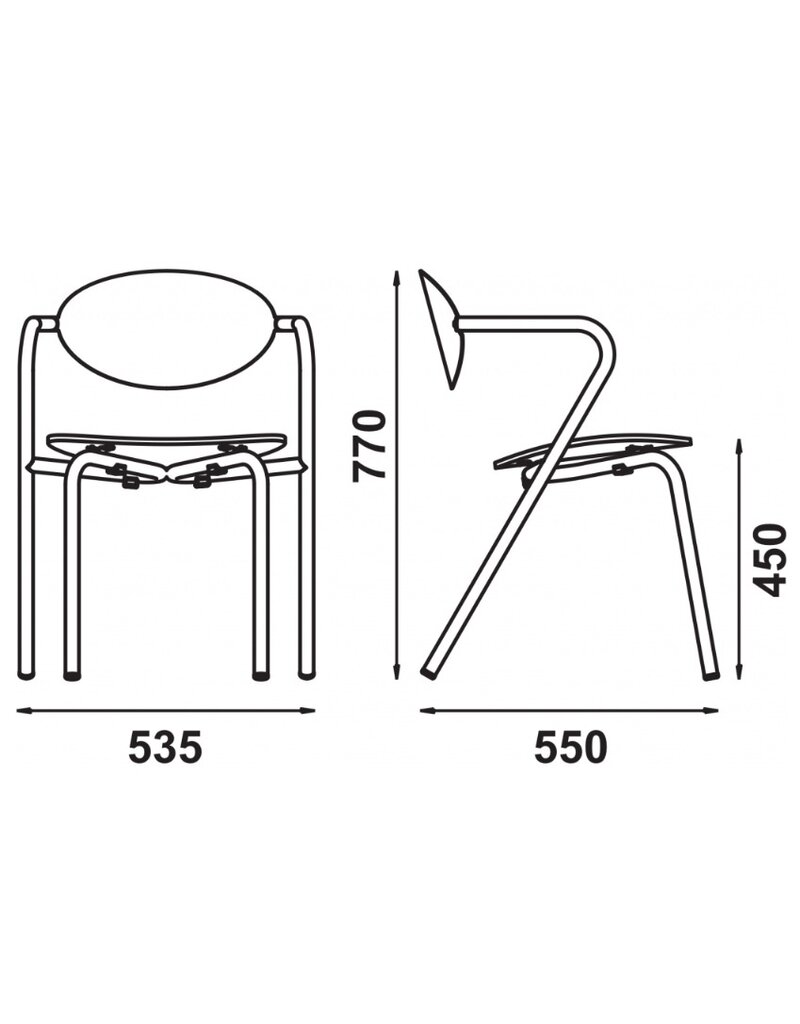 Adico Adico Arpa 1 terrasstoel stapelbaar, houten zitting