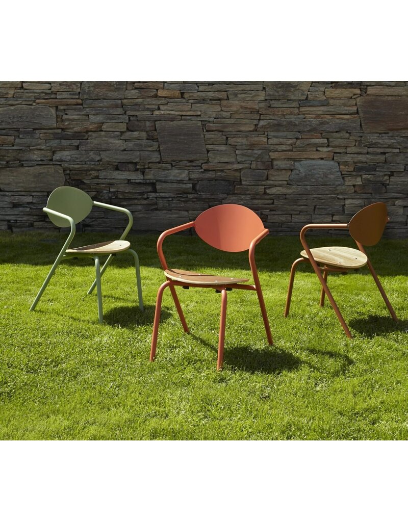 Adico Adico Arpa 1 terrasstoel stapelbaar, houten zitting