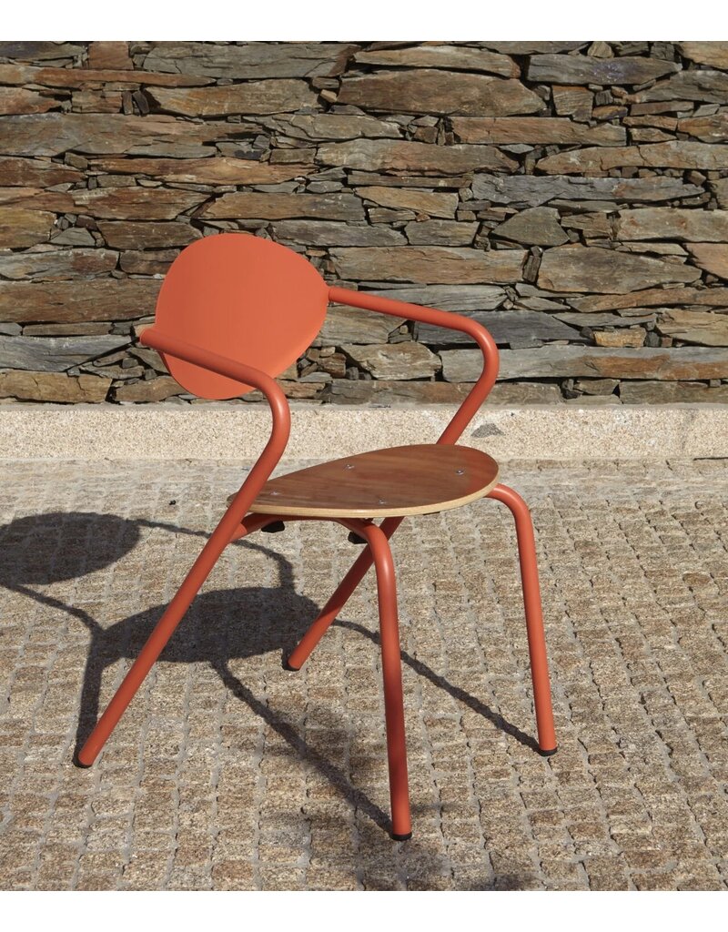 Adico Adico Arpa 1 terrasstoel stapelbaar, houten zitting