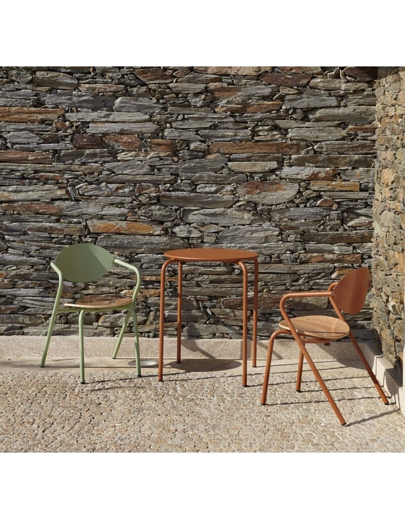 Adico Adico Arpa 1 terrasstoel stapelbaar, houten zitting