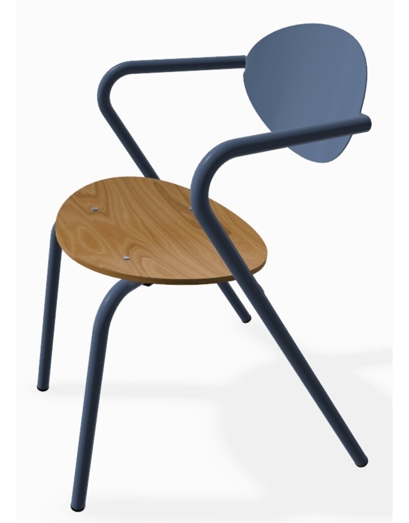 Adico Adico Arpa 1 terrasstoel stapelbaar, houten zitting