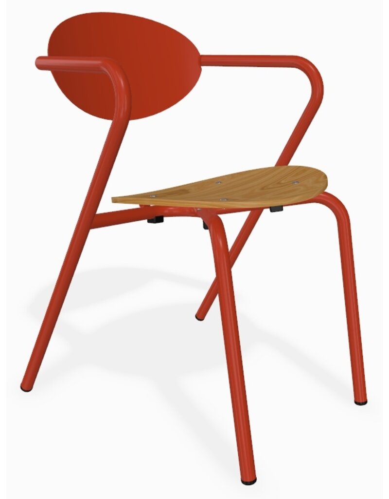 Adico Adico Arpa 1 terrasstoel stapelbaar, houten zitting