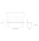 Artisan Artisan Neva houten bank met kussen