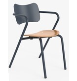 Adico Adico Arpa 2 terrasstoel stapelbaar, houten zitting