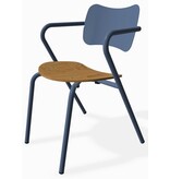 Adico Adico Arpa 2 terrasstoel stapelbaar, houten zitting