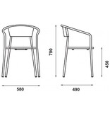Adico Adico Andaluza terrasstoel stapelbaar, stalen zitting
