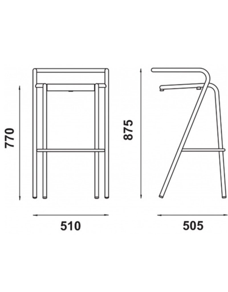 Adico Adico barkruk 5008-B stapelbaar