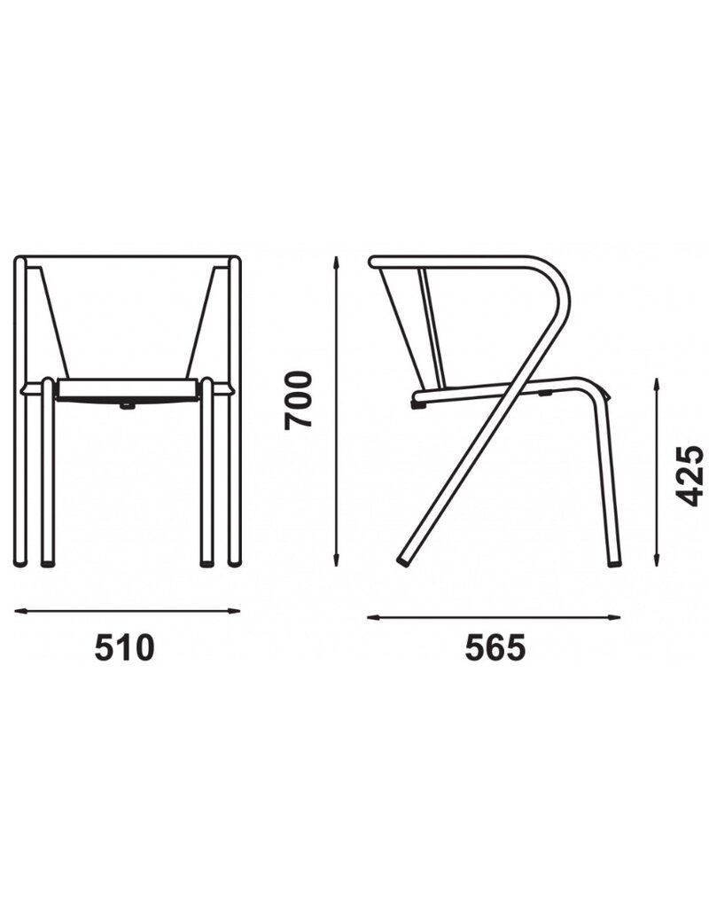 Adico Adico terrasstoel 5008 stapelbaar