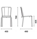 Adico Adico terrasstoel 786-A stapelbaar