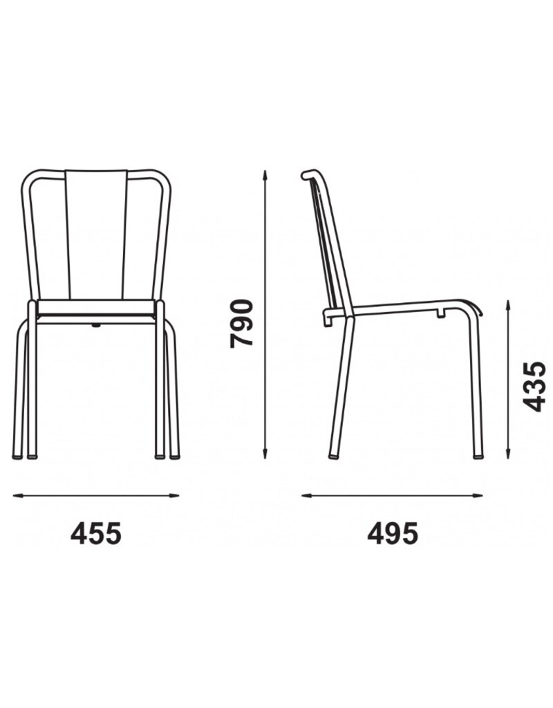 Adico Adico terrasstoel 786-A stapelbaar