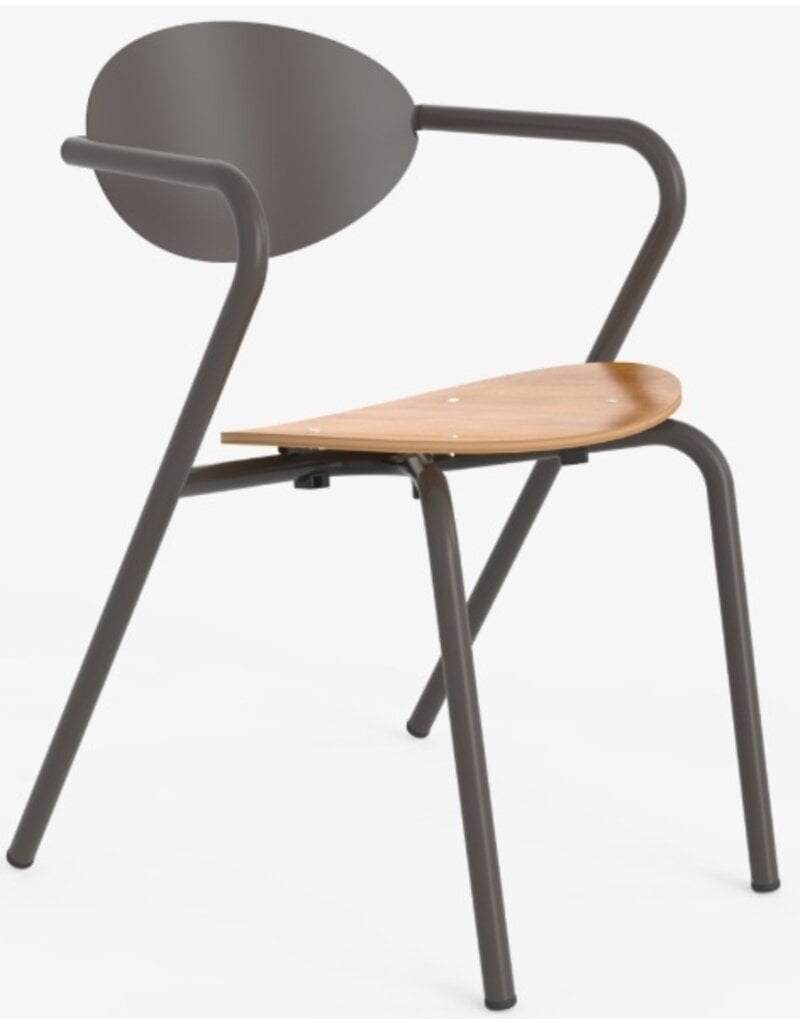 Adico Adico Arpa 1 terrasstoel stapelbaar, houten zitting