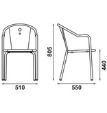 Adico Adico Libelo terrasstoel stapelbaar