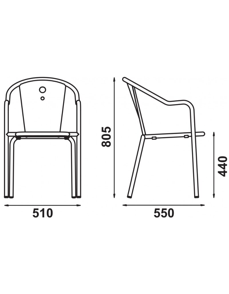 Adico Adico Libelo terrasstoel stapelbaar