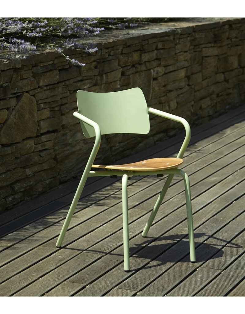 Adico Adico Arpa 2 terrasstoel stapelbaar, houten zitting