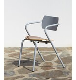 Adico Adico Arpa 2 terrasstoel stapelbaar, houten zitting