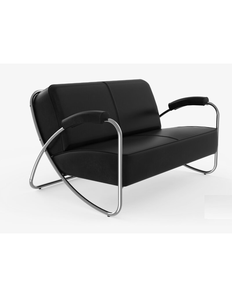 Adico Adico 298 bank in eco-leer, metalen buizen frame