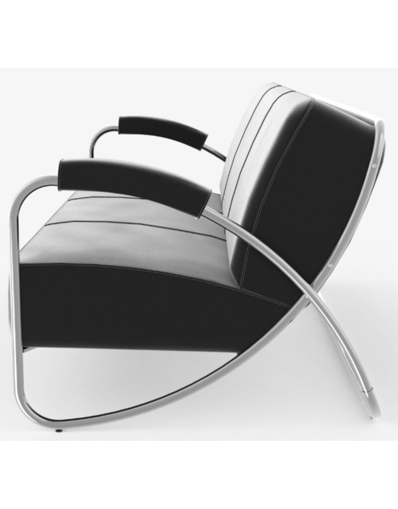 Adico Adico 298 bank in eco-leer, metalen buizen frame