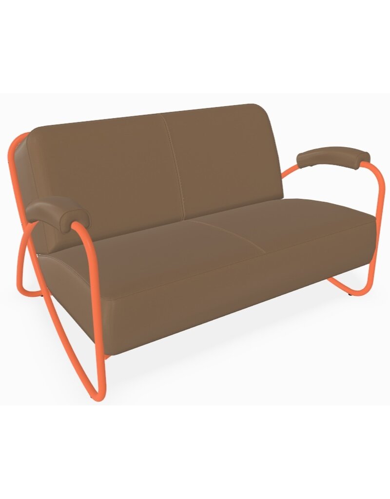 Adico Adico 298 bank in eco-leer, metalen buizen frame