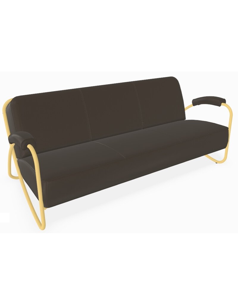 Adico Adico 298 bank in eco-leer, metalen buizen frame