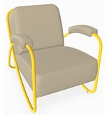 Adico Adico 298 Fauteuil in eco-leer, metalen buizen frame