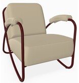 Adico Adico 298 Fauteuil in eco-leer, metalen buizen frame