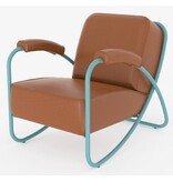 Adico Adico 298 Fauteuil in eco-leer, metalen buizen frame