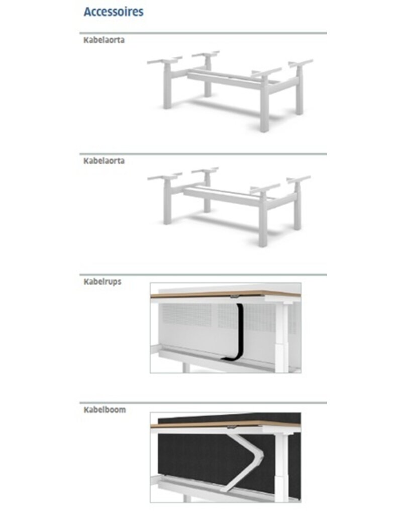Voortman kantoormeubelen Voortman Hi-Tee zit-sta duo werkplek
