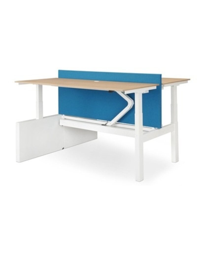Voortman kantoormeubelen Voortman Hi-Tee elektrisch duo werkplek half gesloten