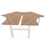 Voortman kantoormeubelen Voortman Hi-Tee zit-sta  3 persoons bureau