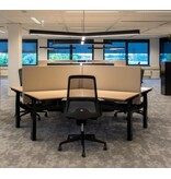 Voortman kantoormeubelen Voortman Hi-Tee zit-sta  3 persoons bureau