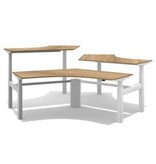 Voortman kantoormeubelen Voortman Hi-Tee zit-sta  3 persoons bureau