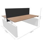 Voortman kantoormeubelen Voortman Hi-Tee elektrisch duo werkplek gesloten zijkanten