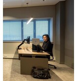 Voortman kantoormeubelen Voortman Hi-Tee zit-sta bureau met gesloten zijkanten