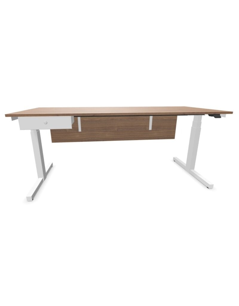 Voortman kantoormeubelen Voortman Hi-Tee zit-sta bureau met vast ladeblok