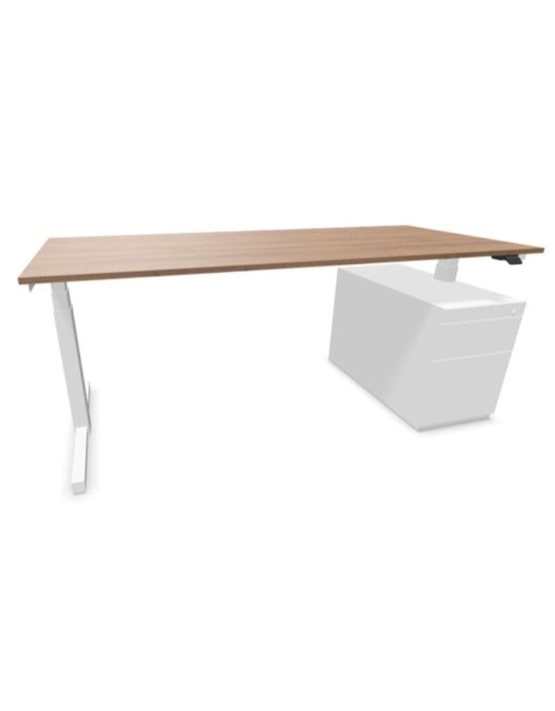 Voortman kantoormeubelen Voortman Hi-Tee zit-sta bureau met vast ladeblok