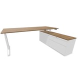 Voortman kantoormeubelen Voortman Hi-Tee verstelbaar bureau met vast dressoir