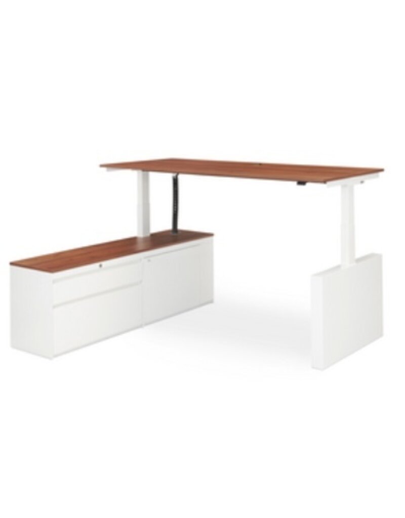 Voortman kantoormeubelen Voortman Hi-Tee verstelbaar bureau met vast dressoir