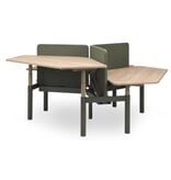 Voortman kantoormeubelen Voortman Halo Triple zit-sta duo werkplek 3 personen